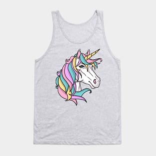 Pastel Rainbow Unicorn Tank Top